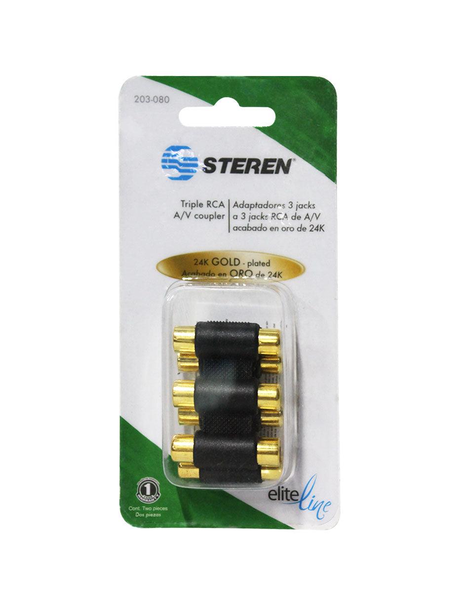 Adaptador 3 Jacks a 3 Jacks Steren Nuevo - Noknoc