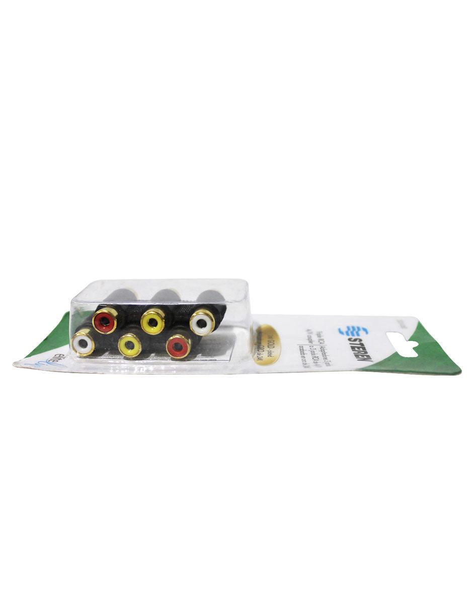 Adaptador 3 Jacks a 3 Jacks Steren Nuevo - Noknoc