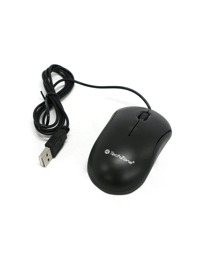 Mouse Techzone Óptico Alámbrico USB